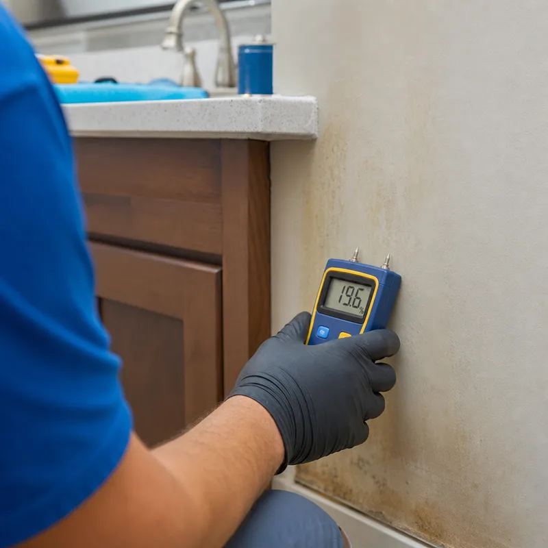 Moisture inspection in a Tempe home