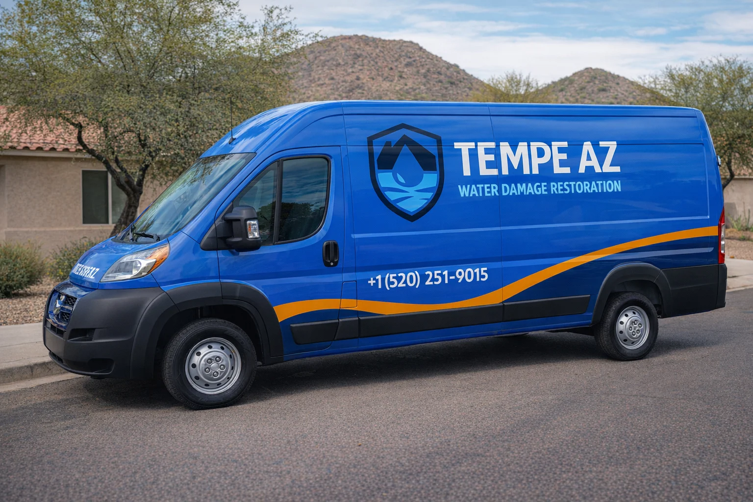 Tempe AZ Water Damage Restoration branded response van